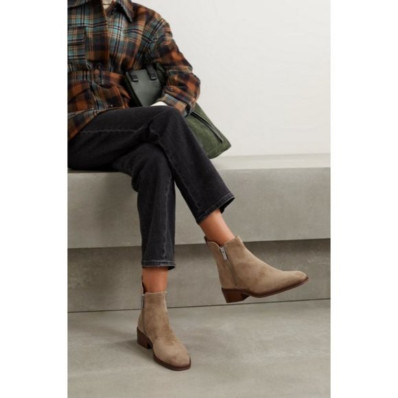 3.1 PHILLIP LIM Alexa Suede Ankle Boots Light Brown Size IT 37/ US 7 - Picture 1 of 12